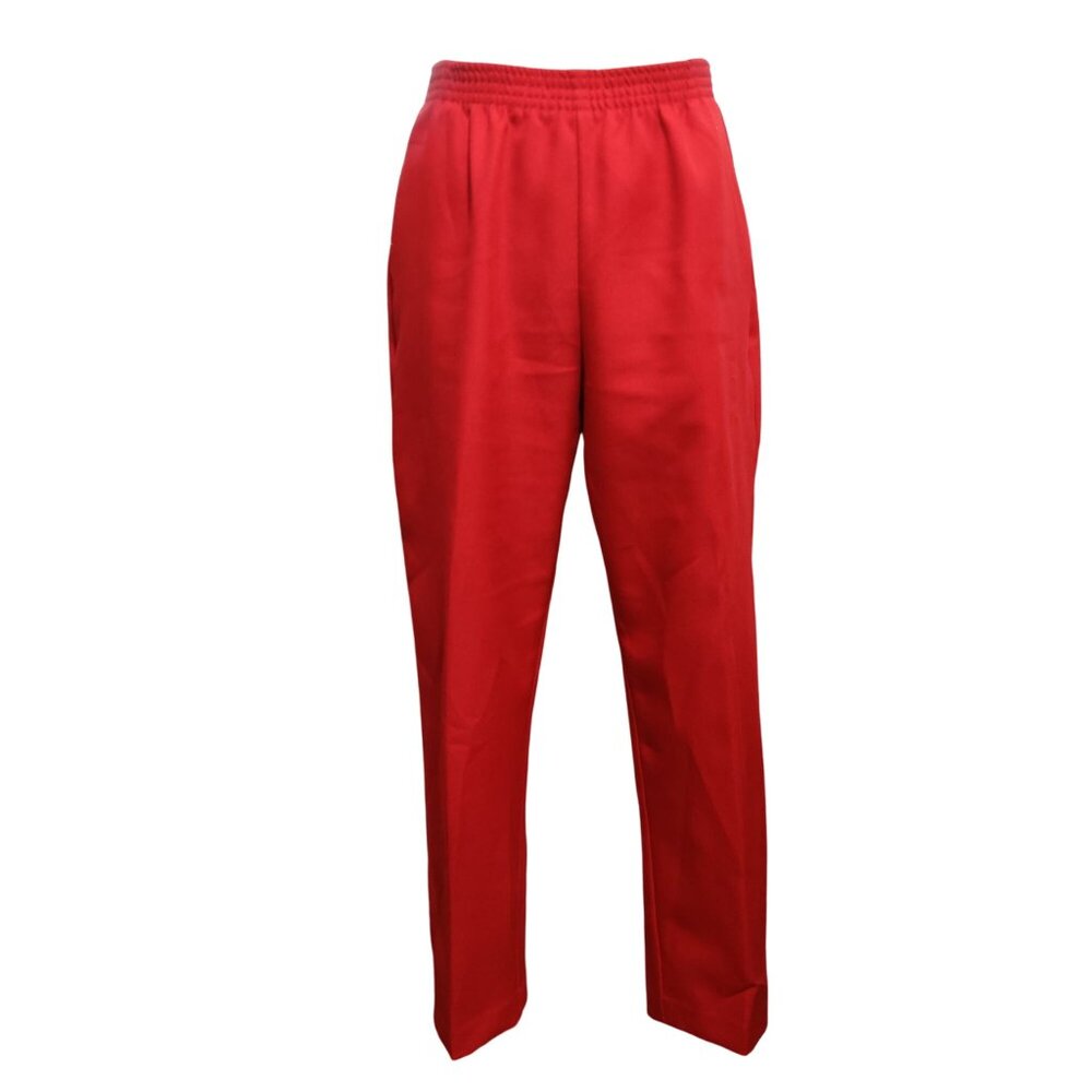 Donnkenny 14P Red Pull-On Pants Petite Classic Fit Trousers Vintage 2000 Retro